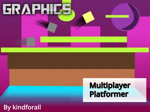 Graphics multiplayer platformer logo - 10 player simultaneous action