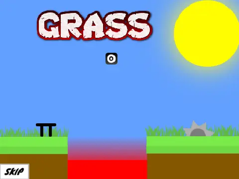Grass multiplayer platformer game logo with vibrant grass landscape
