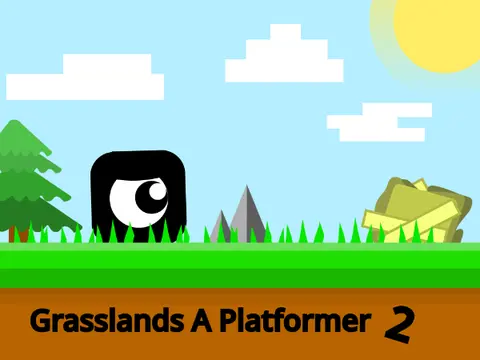 Grasslands Platformer 2 logo - grassy field platformer sequel