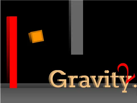 Gravity2 pen platformer logo with gravity flip mechanic visual