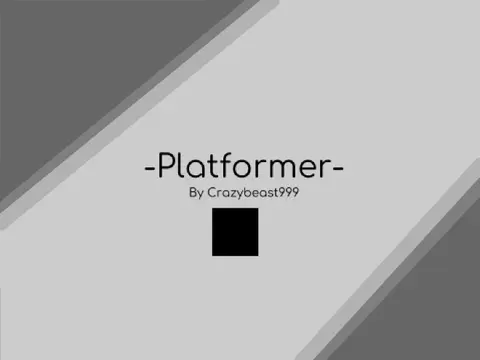 Gray Platformer game logo featuring gray theme and platformer style design