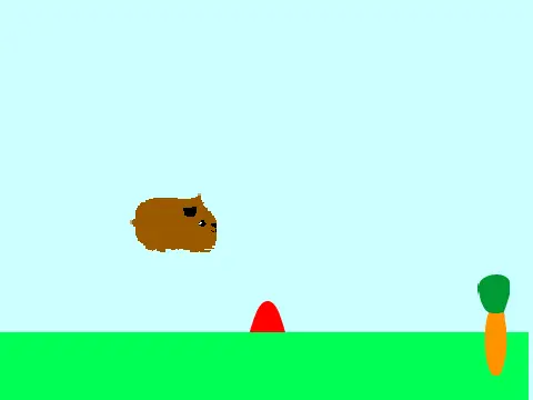 Guinea Pig Platformer game logo cover featuring guinea pig character