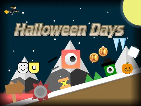 Halloween Days platformer logo - spooky Halloween themed platformer