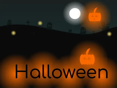Halloween Platformer game cover image with pumpkins