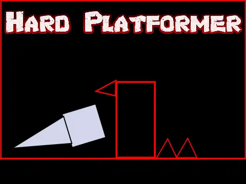 Hard Platformer logo with color-changing environment