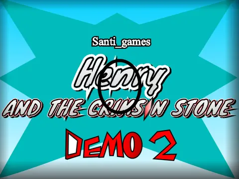Henry and the Crimson Stone platformer logo - action platformer with crimson stone theme