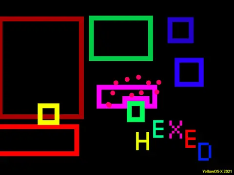Hexed platformer logo cover featuring pen-drawn aesthetics and hex mechanic theme