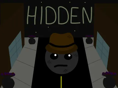 Hidden platformer logo cover featuring vector art style