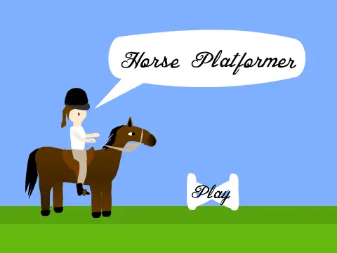 Logo for Horse Platformer featuring a horse character