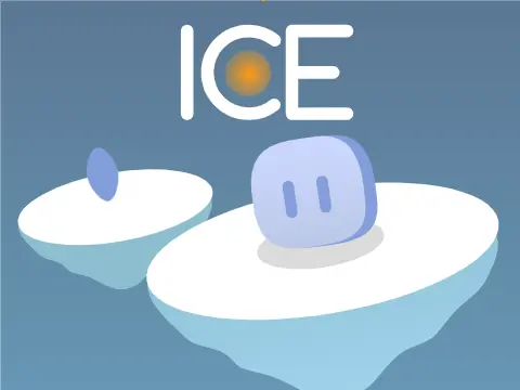 I C E platformer logo featuring ice and water trilogy theme