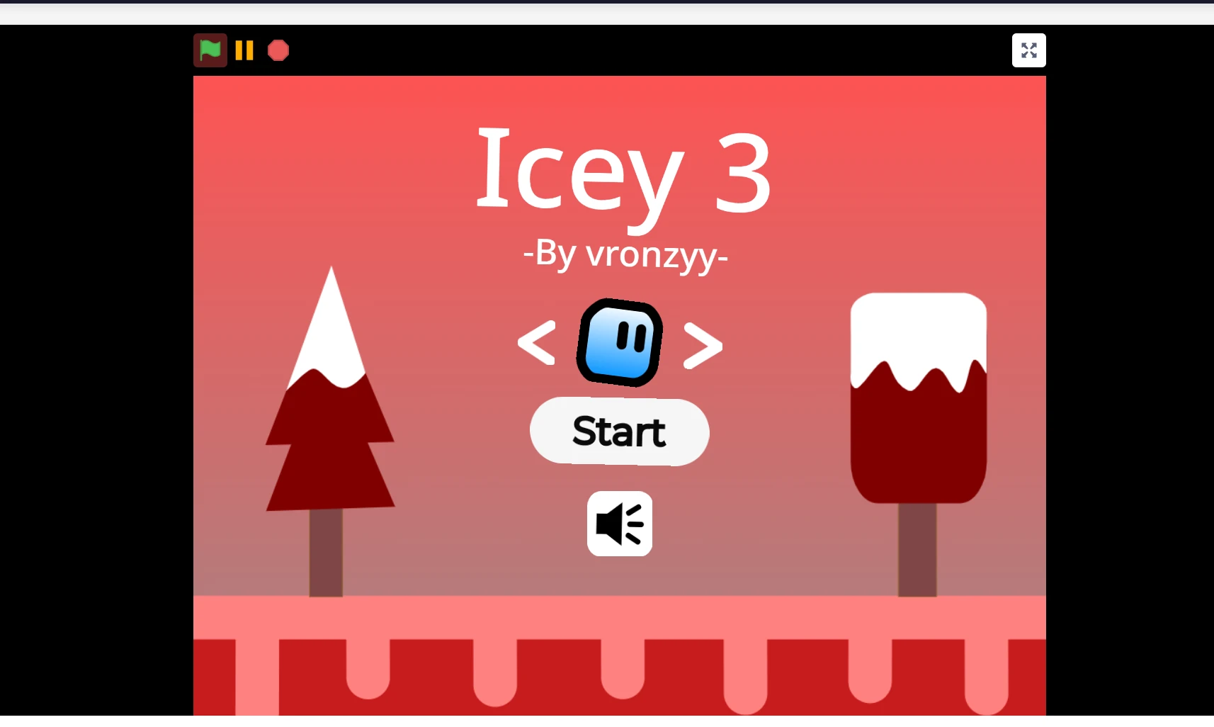 Icey A Platformer gameplay - blue square character jumping