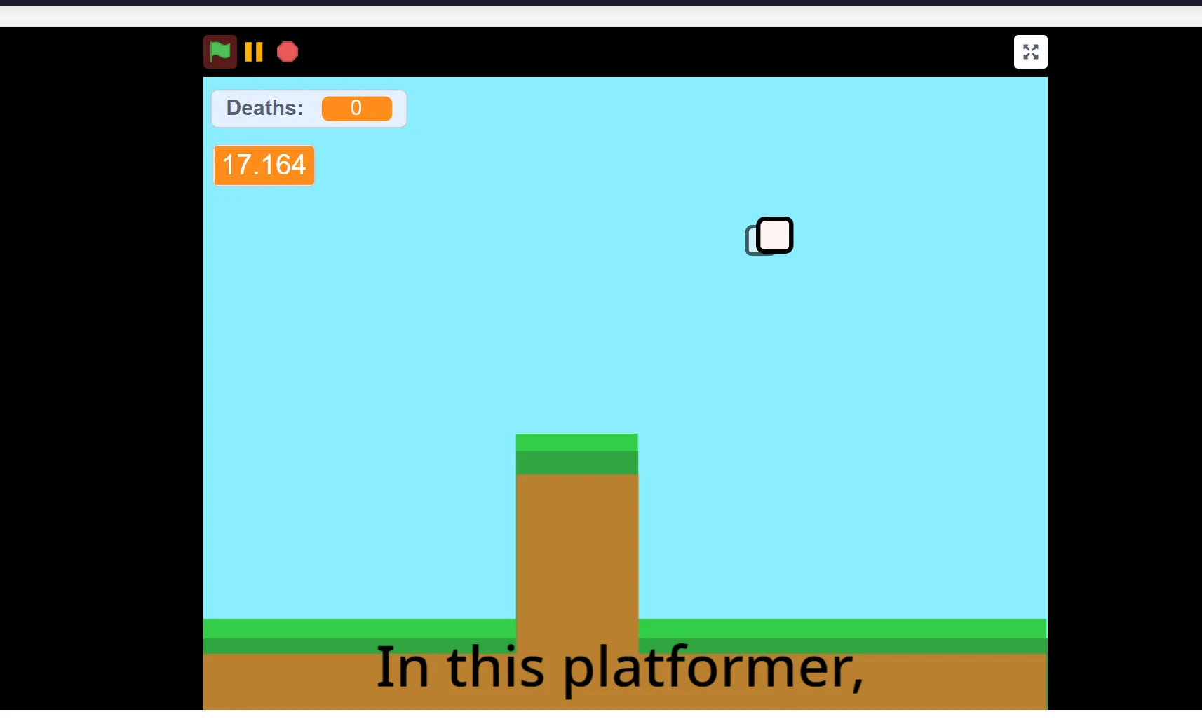 Impossible Platformer Home Screen