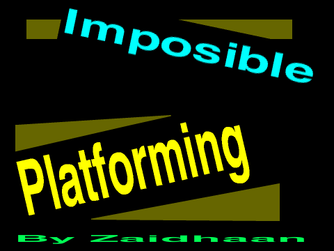 Impossible platformer v1 logo cover featuring experimental scoring mechanics