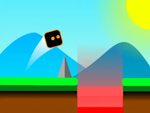 In This Meadow platformer logo with peaceful nature and meadow theme