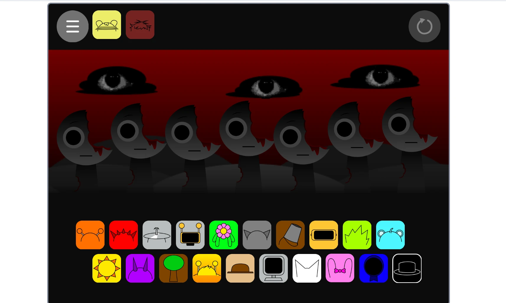 Incrediblx Sprunki Treatment Remix gameplay creating music mix