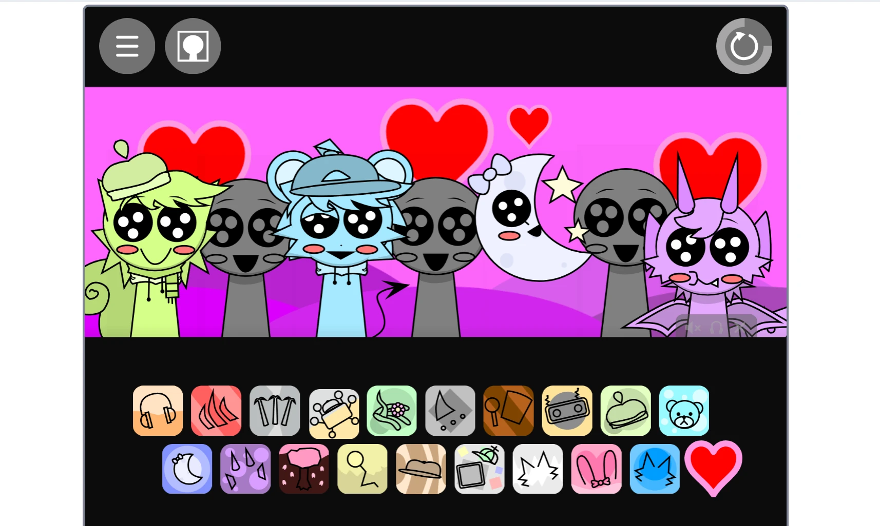 Incredibox Sprunki Cute Time rhythm pattern creation