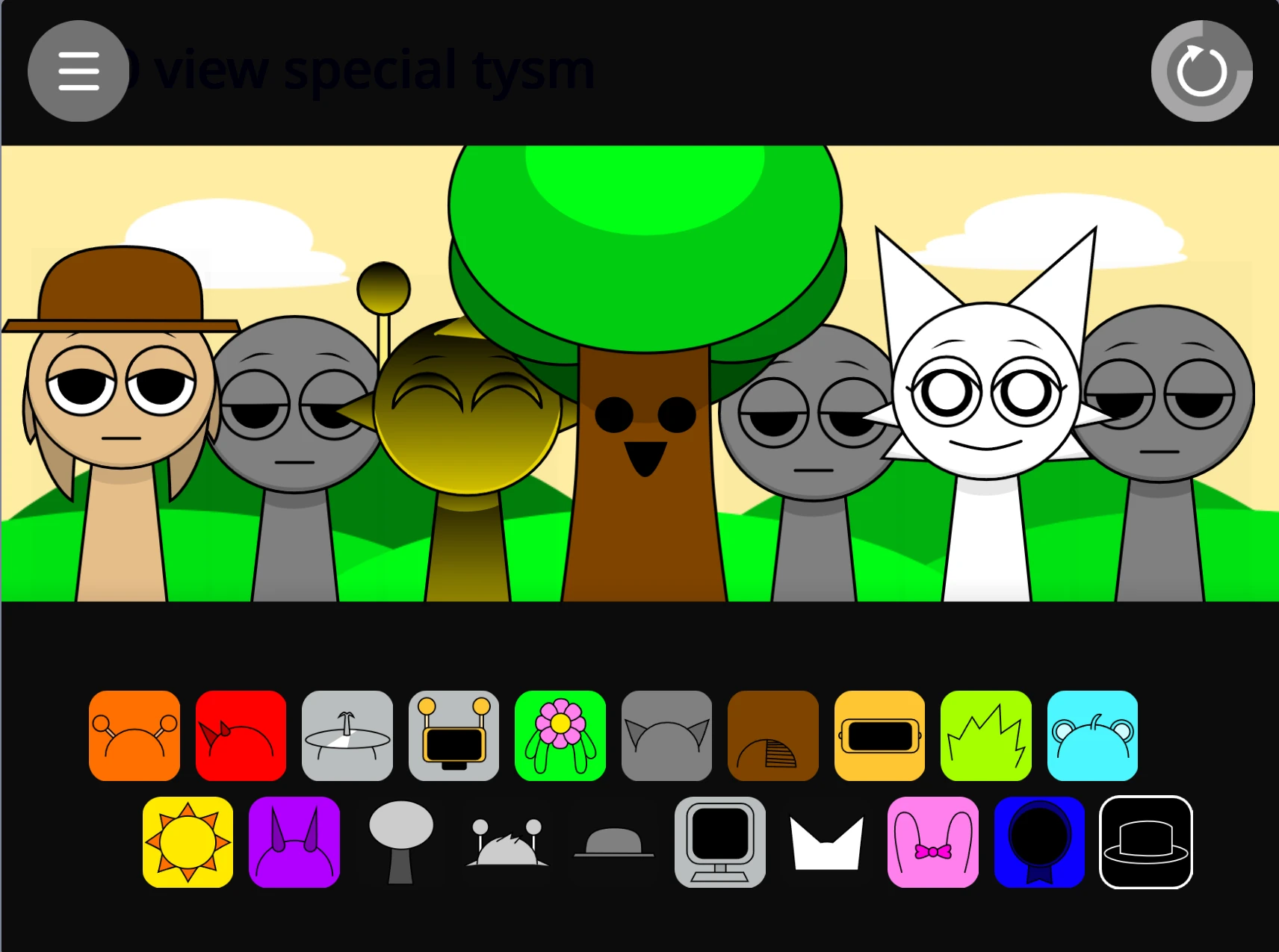 Incredibox Sprunki Infected V2 showing multiple active characters