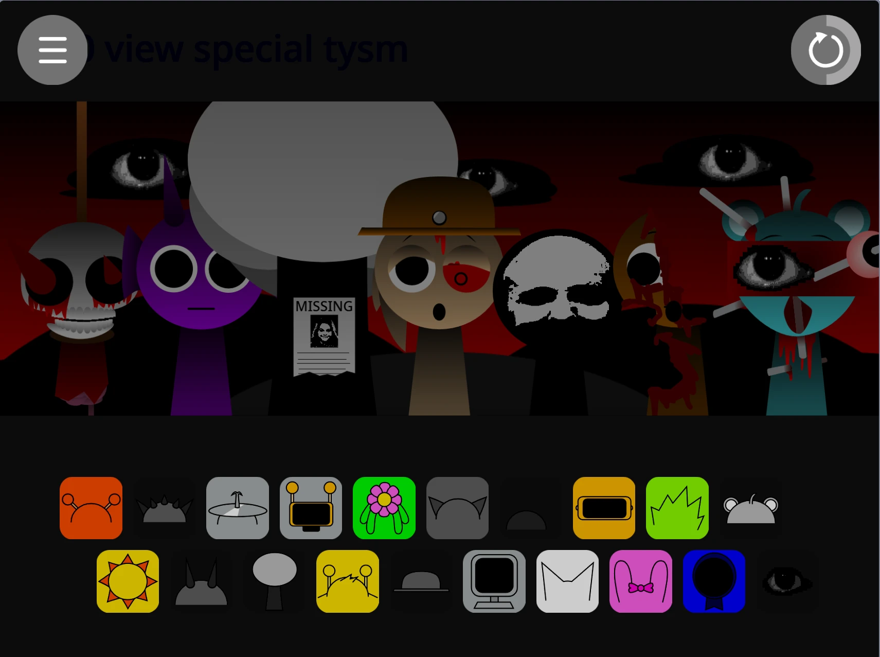 Incredibox Sprunki Infected V2 rhythm game interface
