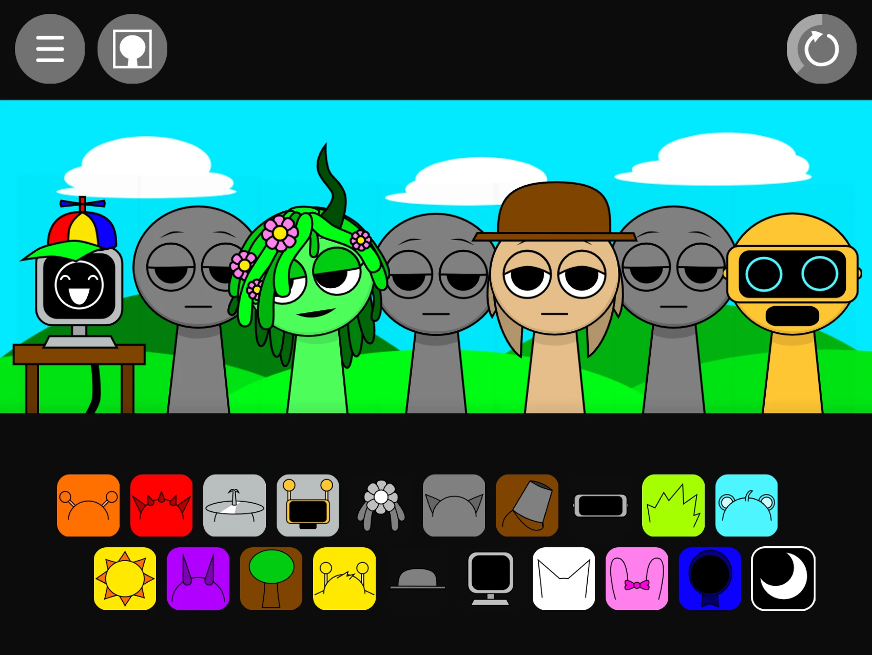 Incredibox Sprunki Night Time 3.0 complete nighttime studio