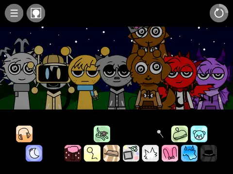 Incredibox Sprunki Night Time 3.0 nighttime music game cover image