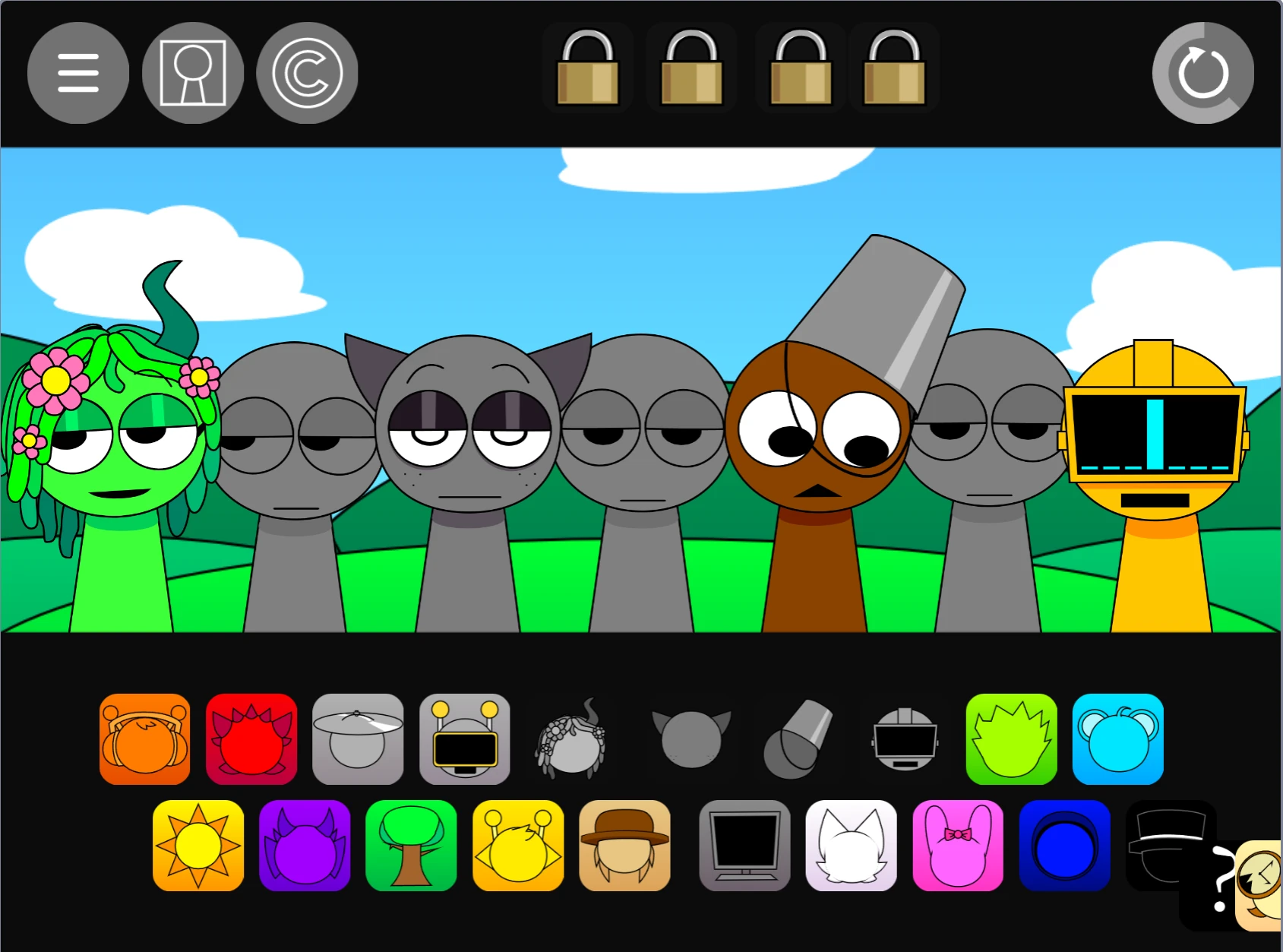 Incredibox Sprunki music mixing with custom character movements