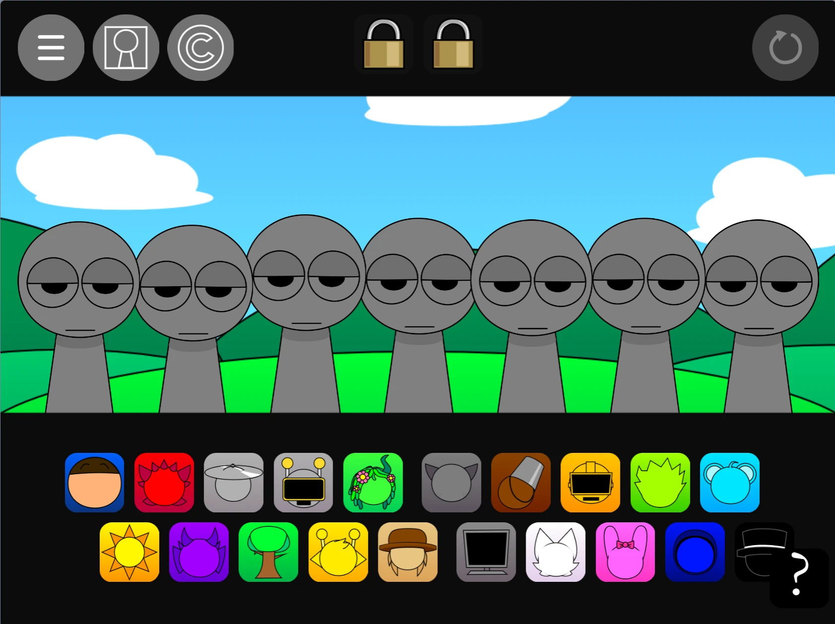 Incredibox Sprunki Pyramixed 0.9 Family gameplay mixing music