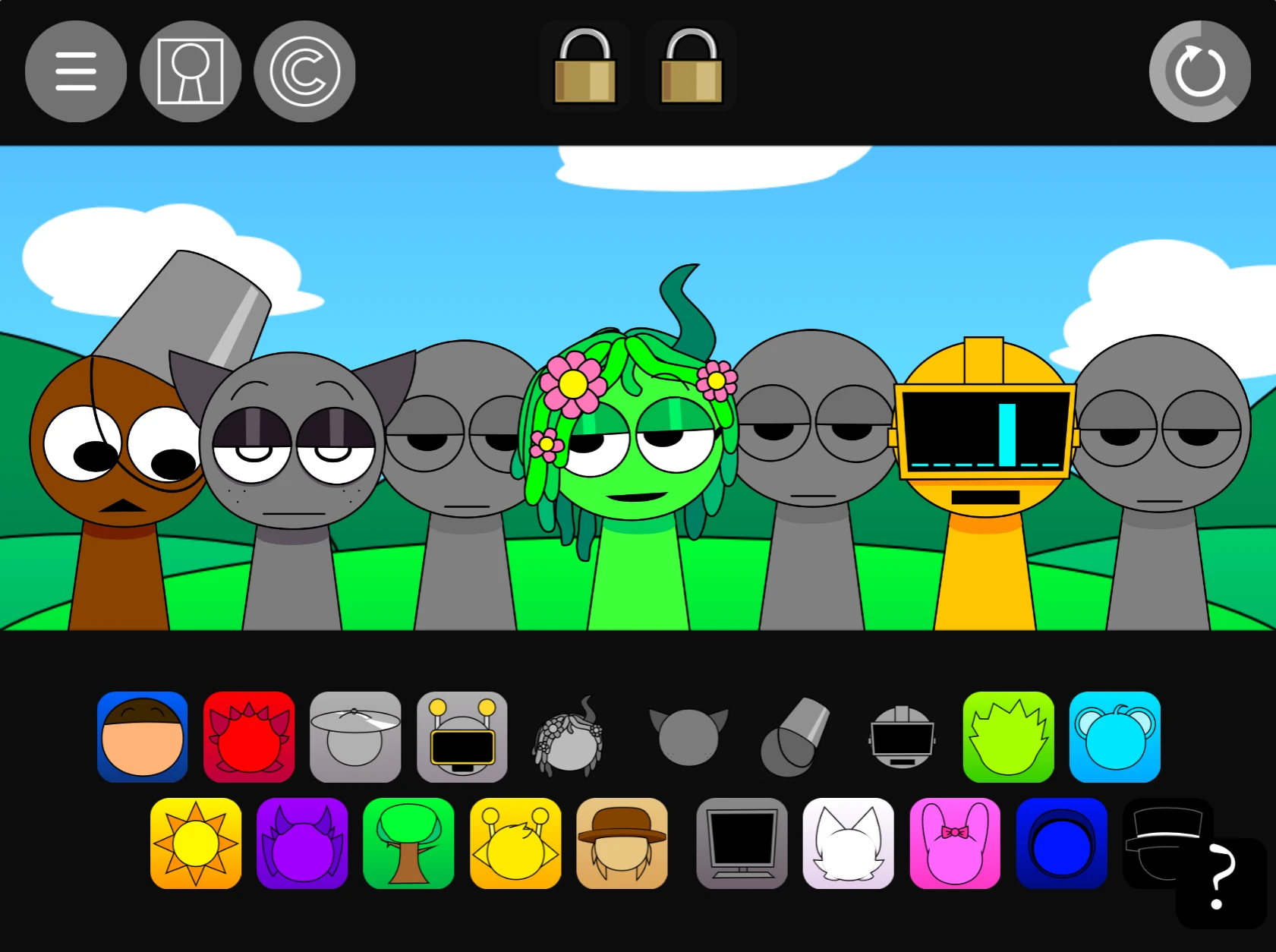 Incredibox Sprunki Pyramixed 0.9 Family music stage