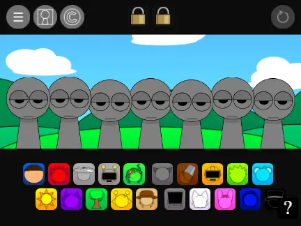 Incredibox Sprunki Pyramixed 0.9 Family rhythm game screenshot