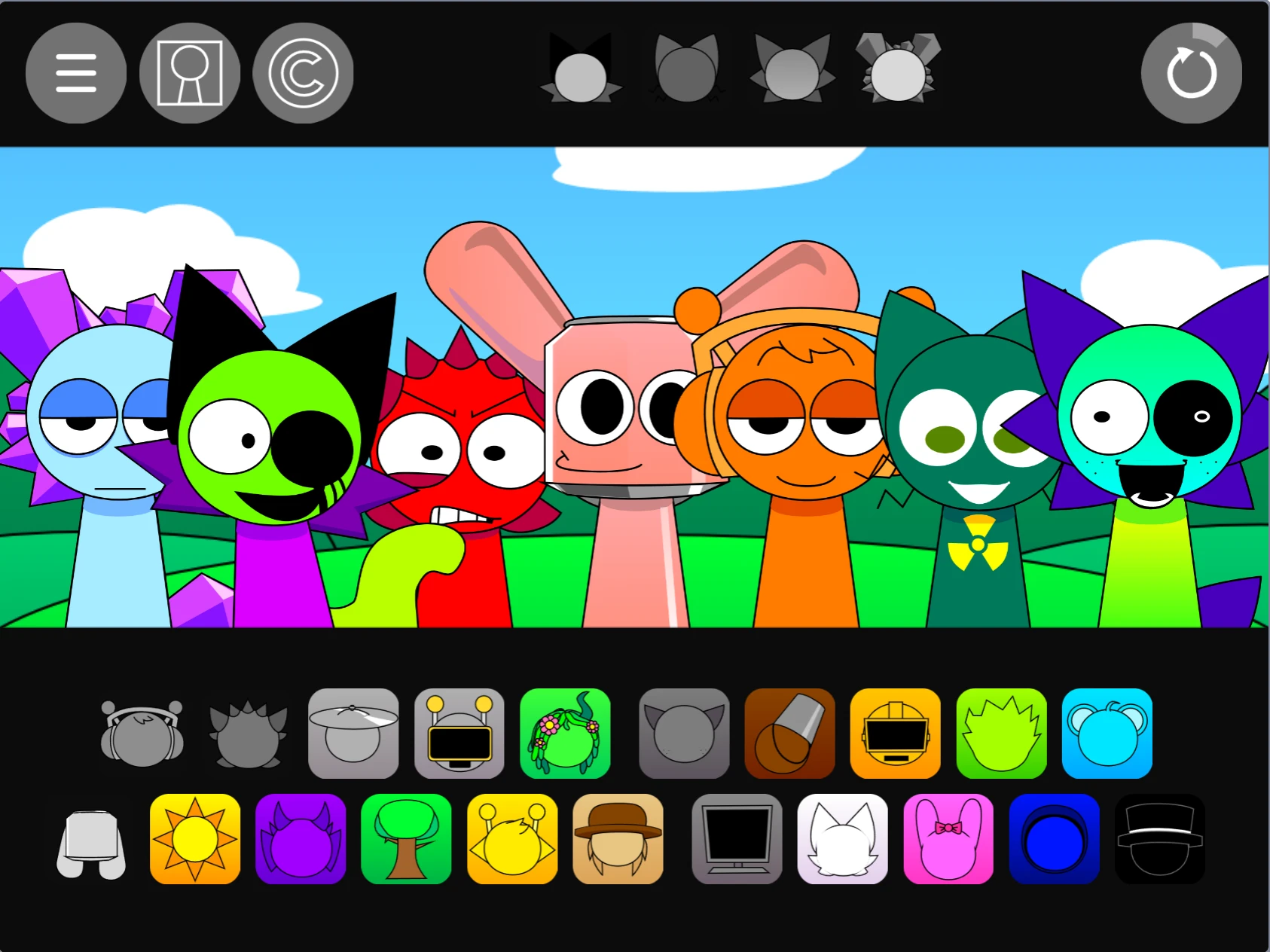 Incredibox Sprunki Pyramixed 0.9 OC Remix custom character design options