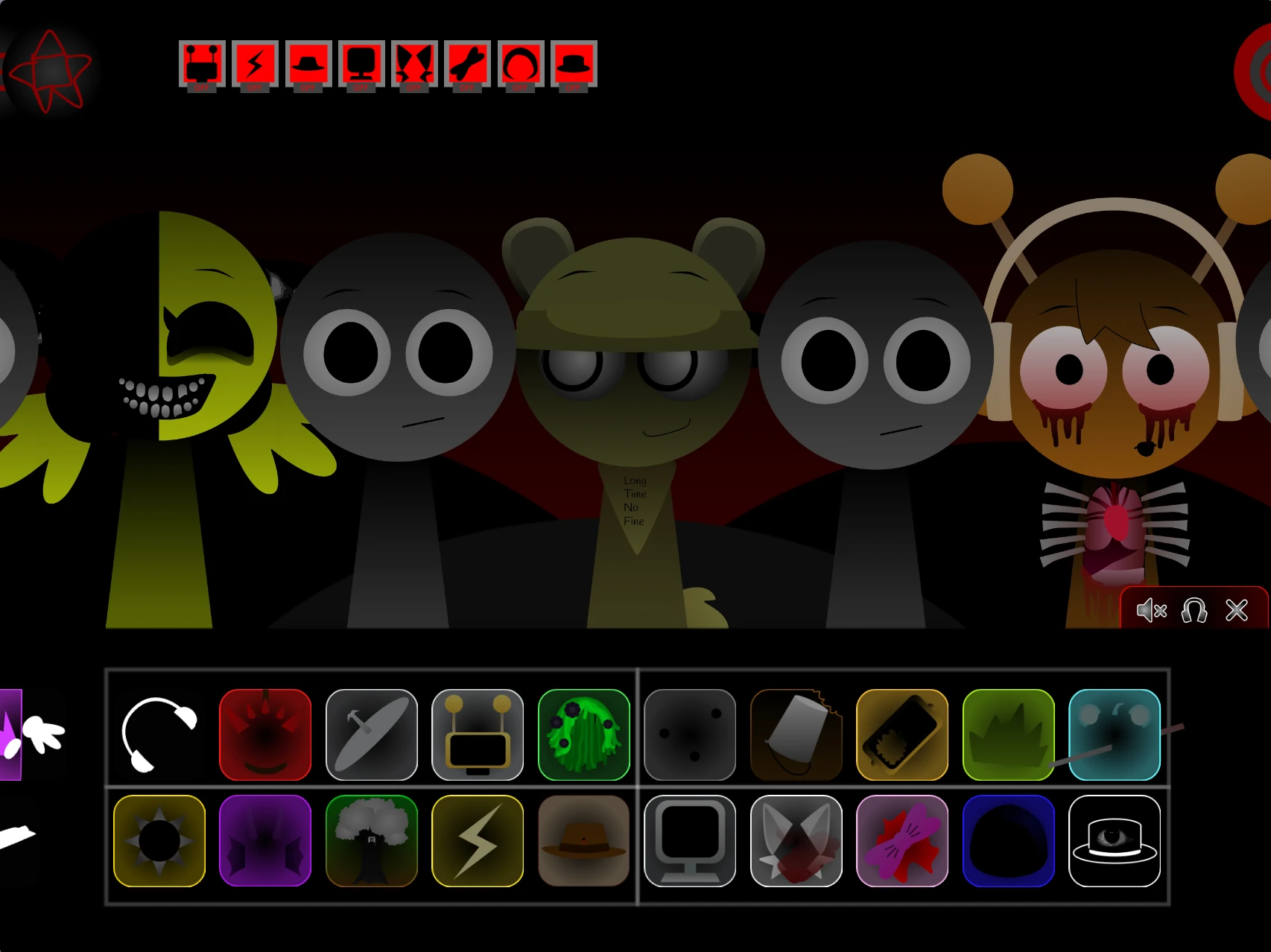 Incredibox Sprunki Swap Retextured But Normal classic interface