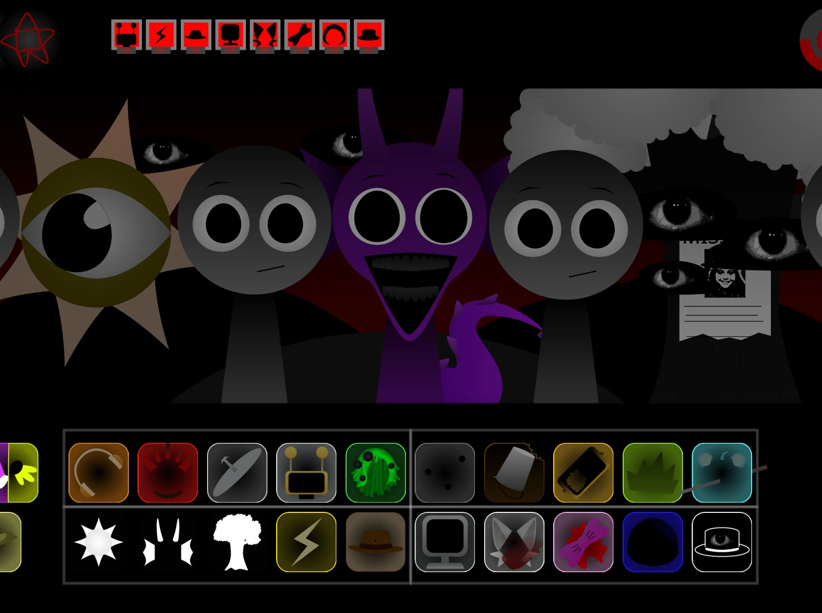 Incredibox Sprunki Swap Normal version character performance stage