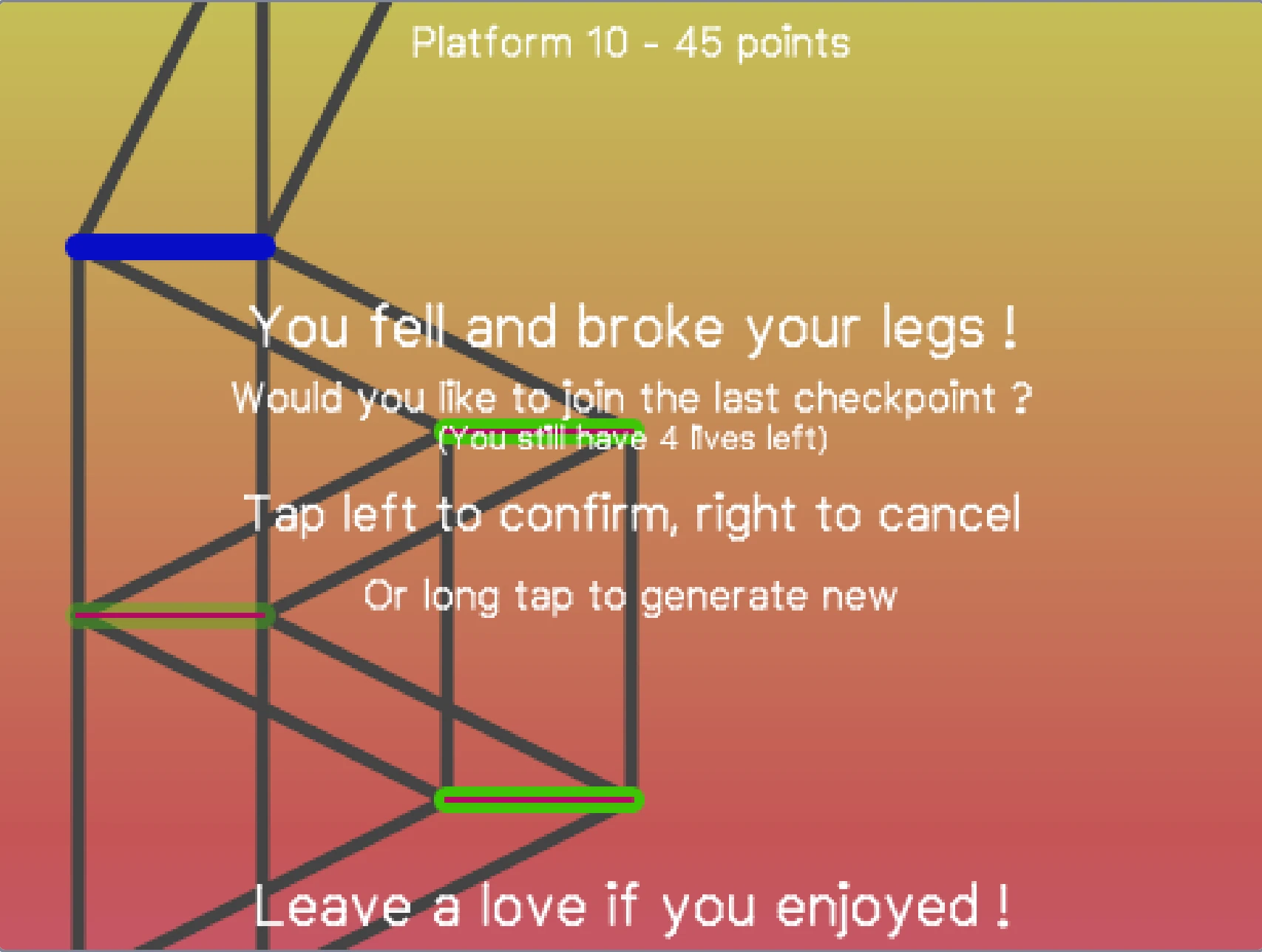 Screenshot 7 of Infinite Tower Random Pen Platformer highlighting difficulty