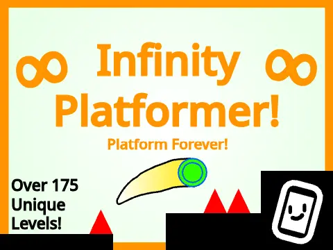 Infinity Platformer v2 logo with infinite symbol and abstract platform design