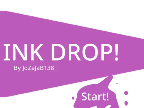 Ink Drop platformer logo featuring ink splatter art style