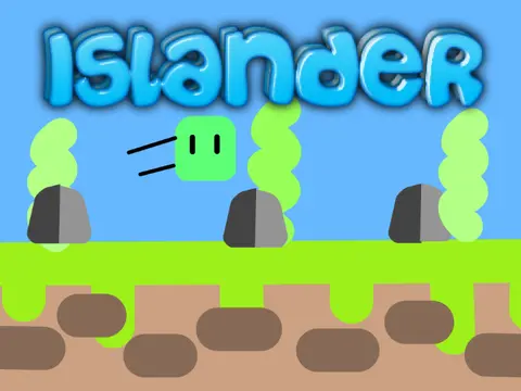 Islander Platformer logo - island-themed trending Scratch game