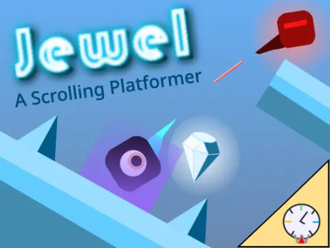 Jewel scrolling platformer logo cover featuring Mount Everest mystic lands