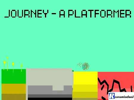 Journey platformer logo featuring atmospheric design and hazard warnings