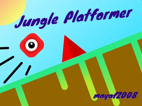 Jungle platformer multiplayer logo with jungle theme