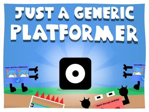 Just a Generic Platformer logo featuring cube character and generic aesthetic
