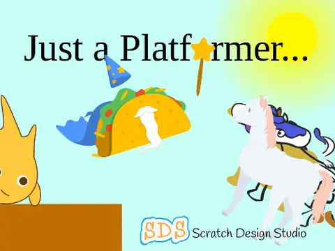 Just a Platformer SDS logo - mysterious unexpected platformer with hidden secrets
