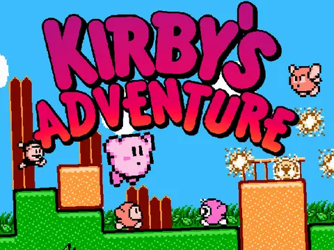 Kirby's Adventure fan game scrolling platformer logo