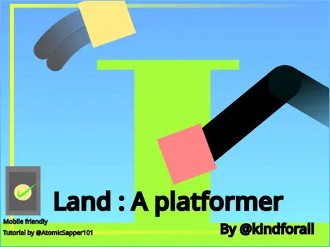 land a platformer cover art Vectornator design by kindforall