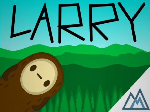 Larry the Sasquatch platformer game logo with forest artwork