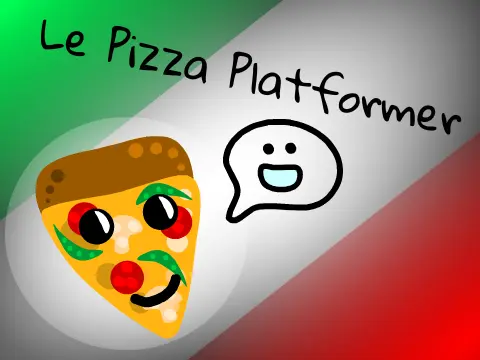 Le Pizza Platformer logo featuring the playable pizza slice character