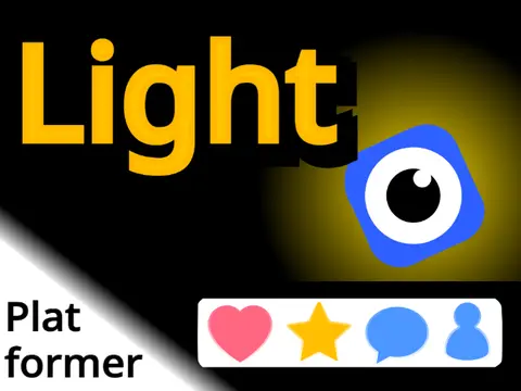 Light Platformer v2 logo featuring darkness and light theme