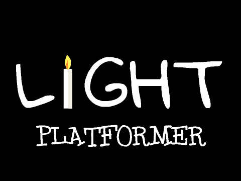 Light platformer logo - darkness navigation with limited visibility