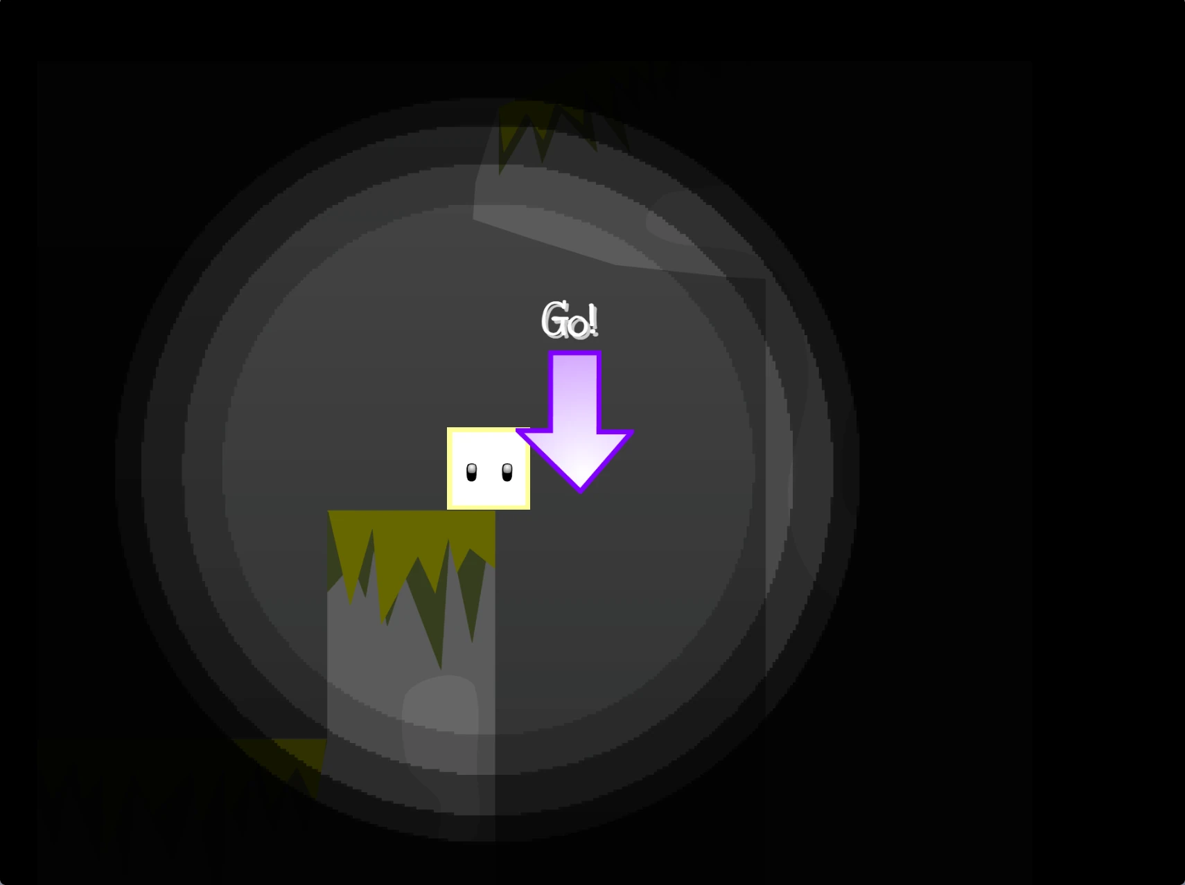 Lightcube Platformer screenshot showing character respawning