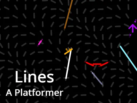 Lines platformer logo - minimalist geometric platformer