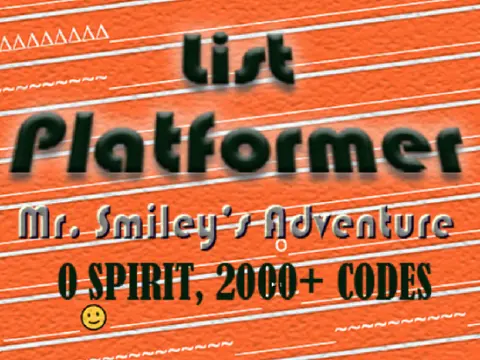 Mr Smiley list platformer logo featuring emoji and Scratch 3.0 list-based game design