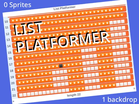 List Platformer Scrolling - A text-based platformer game